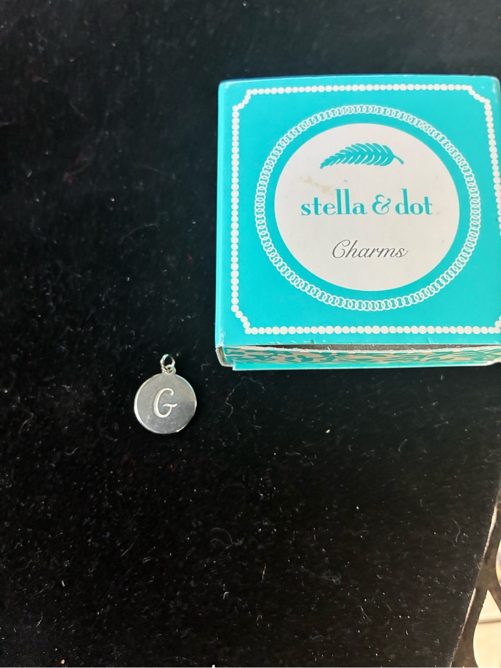 Stella & Dot Silver Initial G Charm Pendant 925 NIB